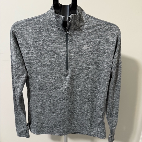 Nike Tops - Nike Running DRI-FIT Women’s Athletic Long Sleeve Heathered Gray Shirt Size S